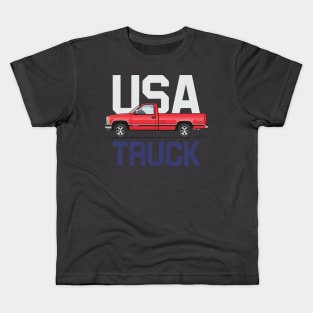 USA Truck LWB Red Kids T-Shirt